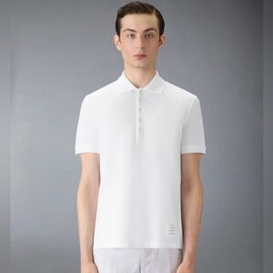 Thom Browne mens size 3 CLASSIC PIQUE 4-BAR POLO